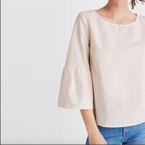 Madewell striped bell sleeve top